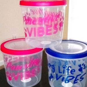 Pet storage bowls 3pcs.